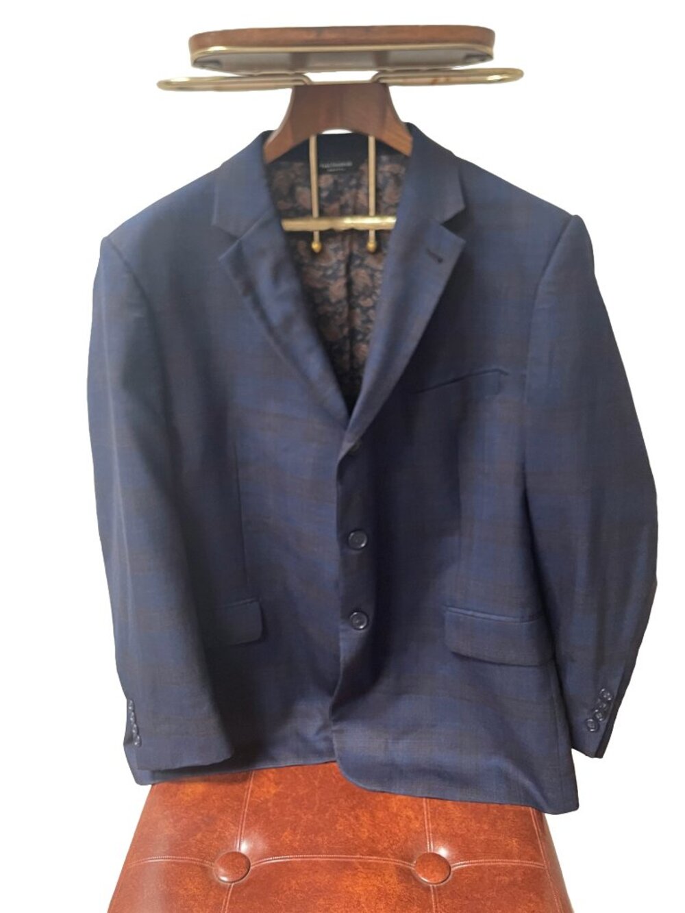 Paul Fredrick Wool Windowpane Sport Coat Men’s 48R